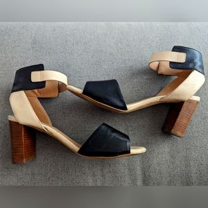 Antonio Melani Nahla Sandals in Black and Cream, Size 8.5